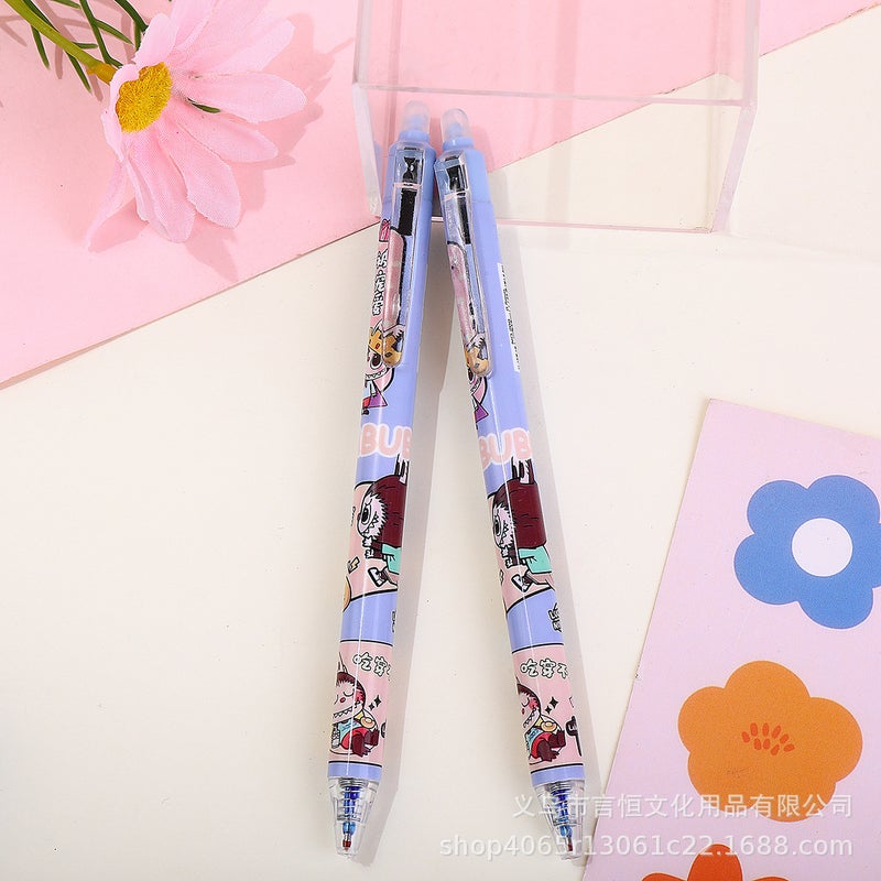 Pupils Special Cute Rab Cloth Erasable Pen St Crystal Blue Press Erasable Gel Pen High Color Value Brush Pen - Image 1